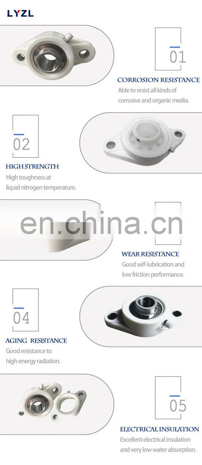 Waterproof Nylon Plastic Plummer Bearing SUCFL202 SUCFL203 SUCFL204 SUCFL205 SUCFL206 SUCFL207 SUCFL208 Pillow Block Bearing