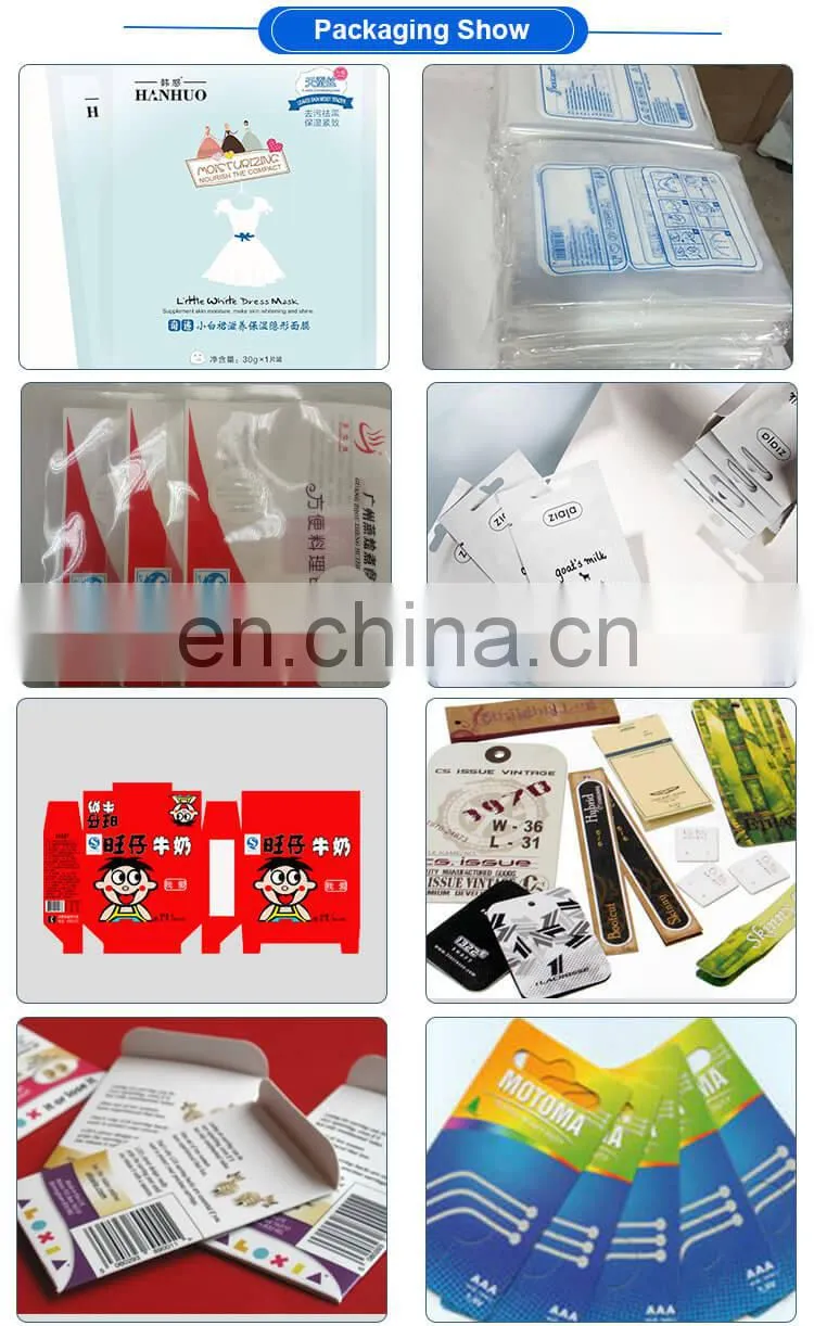 Automatic High Speed Card Paper Labels Plastic Bags Paging Machine