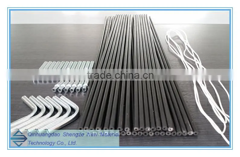 FRP tent pole, fiberglass tent frames, black tent pole