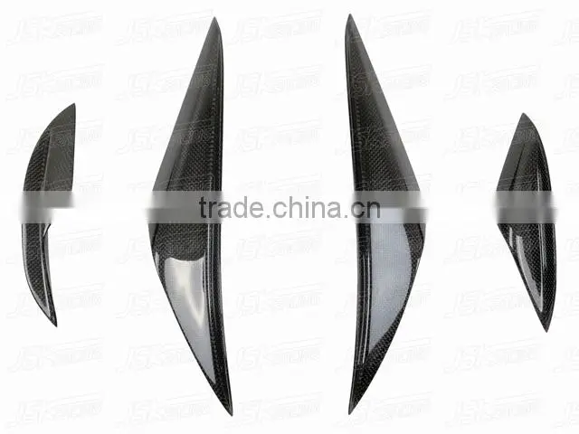 E92 CARBON/FOR BMW E93 CARBON/2009-2013 KAR STYLE CARBON FIBER FRONT BUMPER CANARDS FOR BMW 3 SEIRES E90 E92 E93