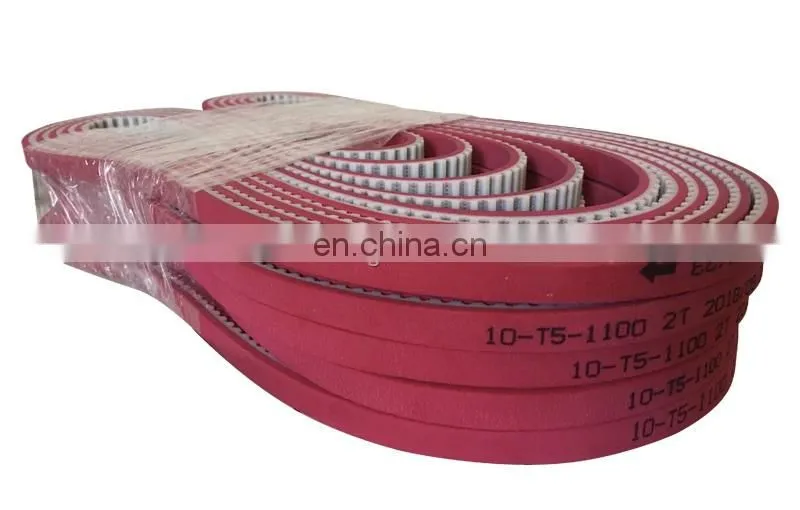 Red rubber coating timing belt for packing machine