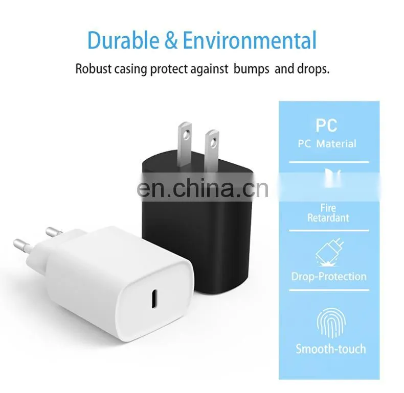2020 New Product Pd Charger Amazon Top Seller Shenzhen Wholesale Power Banks Mobile Phone Adapters For Iphone 12 20W Pd Charger