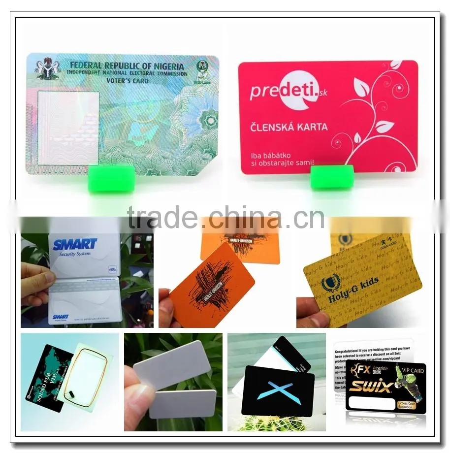 CR80 85.5*54mm transparent business cards / Standard inkjet pvc card