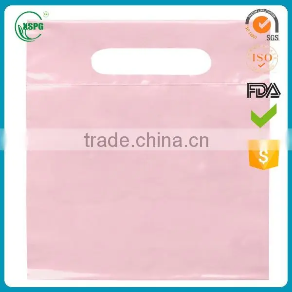 colorful pe plastic flat die cut bags for shopping use
