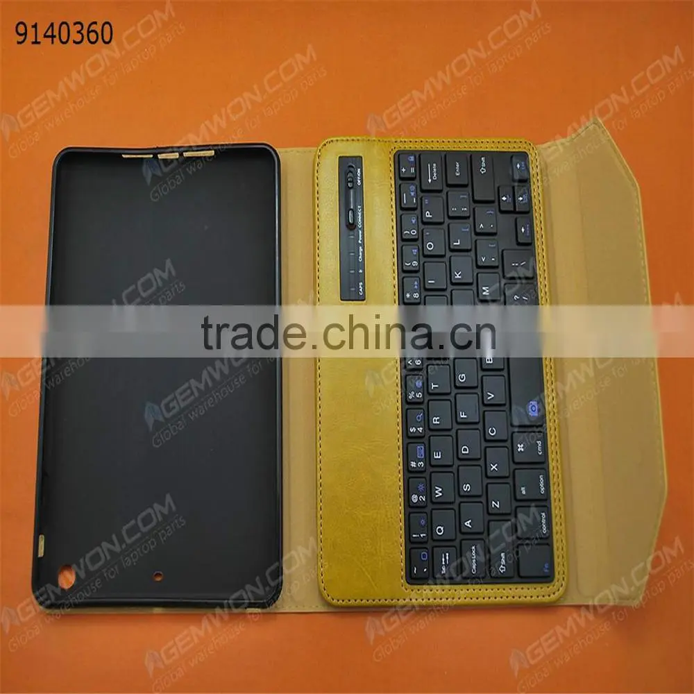 bluetooth keyboard for iPad Mini,golden Plastic keyboard+ high quality PU Removable plastic keyboard with synthetic leather