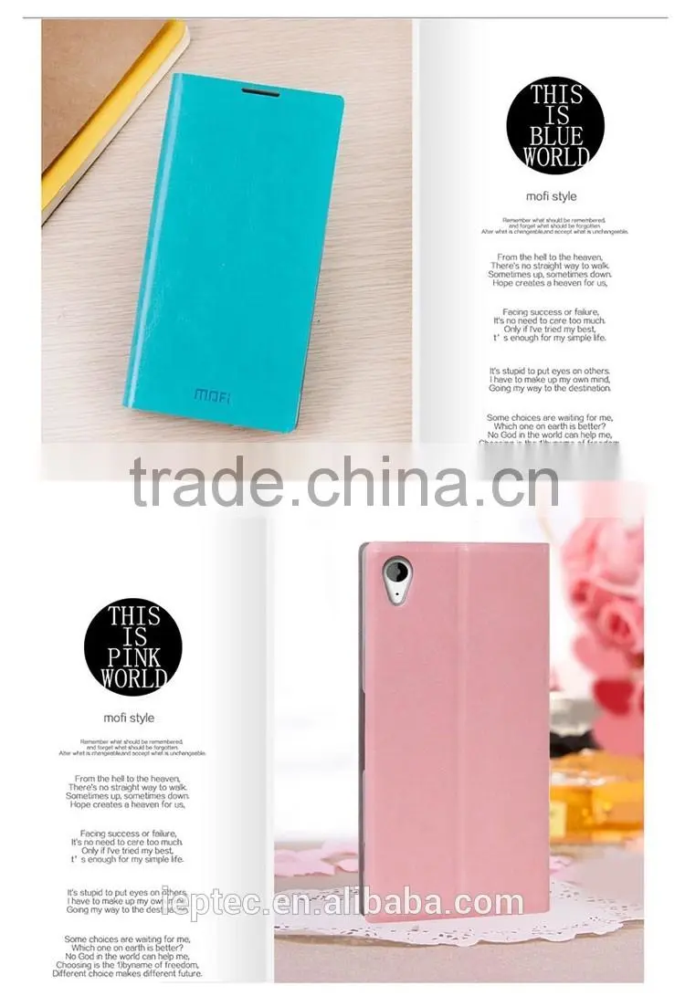 MOFi PU Leather Flip Case Cover for Sony Xperia Z2, L50t, L50u, Mobile Phone Case
