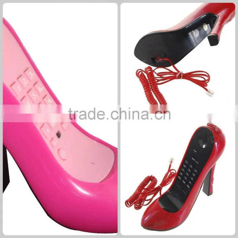 Electroplating High-heel Shoe Telephone