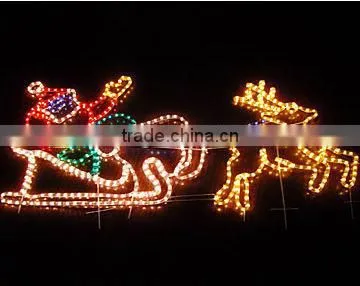 led motif light of santa claus with his deer