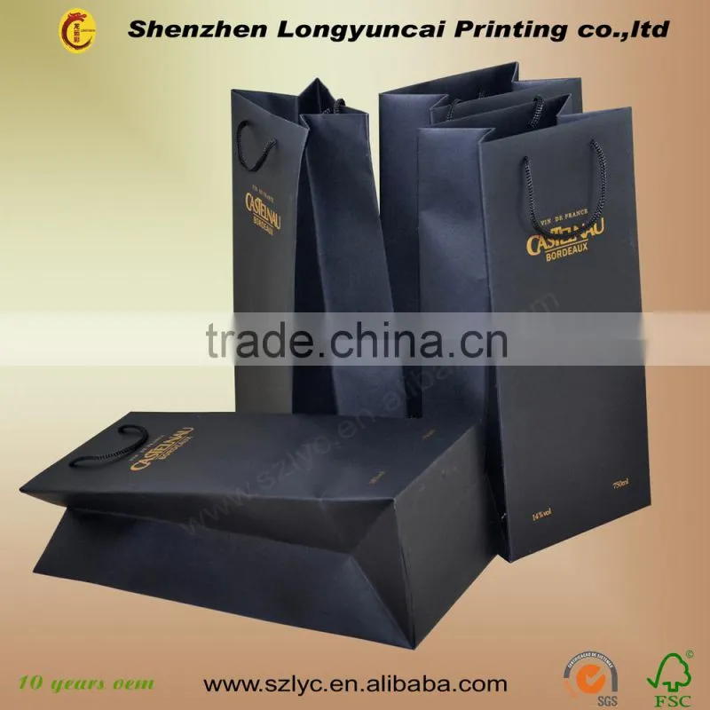 Low cost paper shopping bag printing factory in China