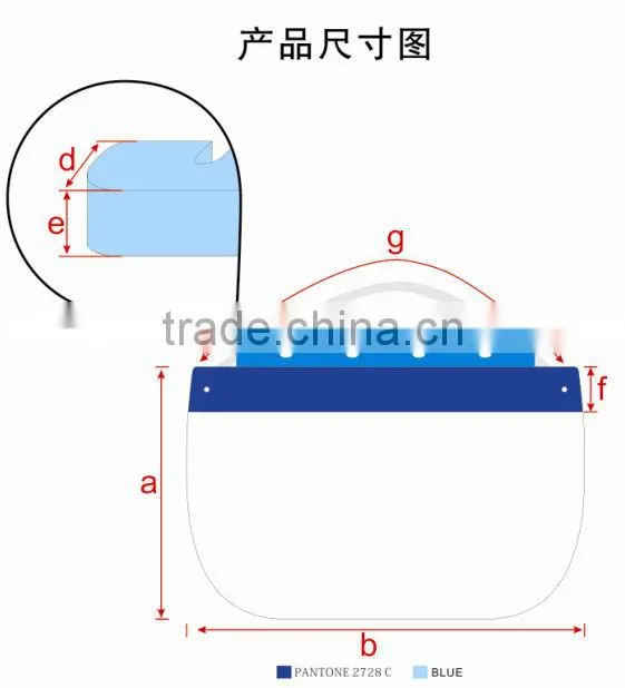 Disposable waterproof & anti-fog face shield