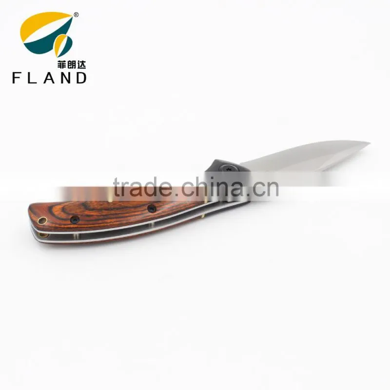 2015 good quality with rose wood handle stainless steel handmade hunting knife