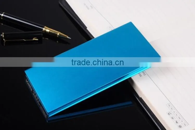 slim metal power bank with logo printing for promotion