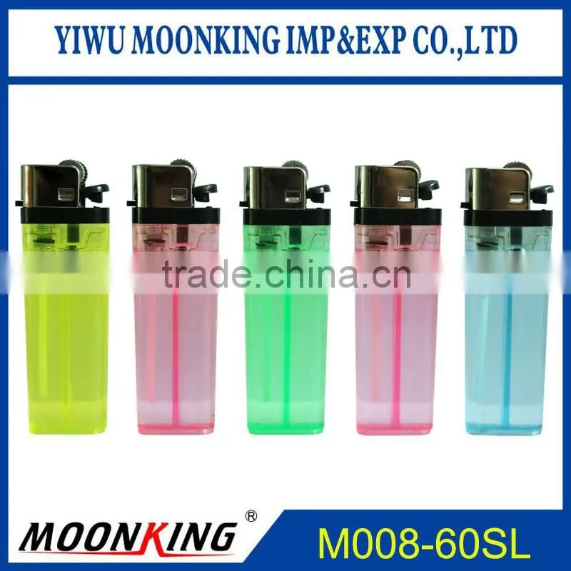Cheap price transparent color flint disposable lighter