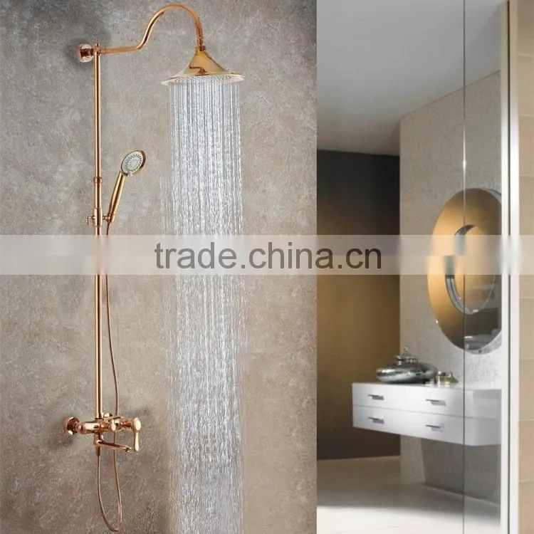 Gold Plated Luxury Design Rainfall Bathroom Shower Mixer SM007B