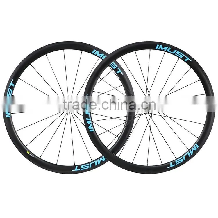 2016 Chinese New clincher Tubeless ready road rims 25mm wide road bicycle carbon wheels 38C-TL