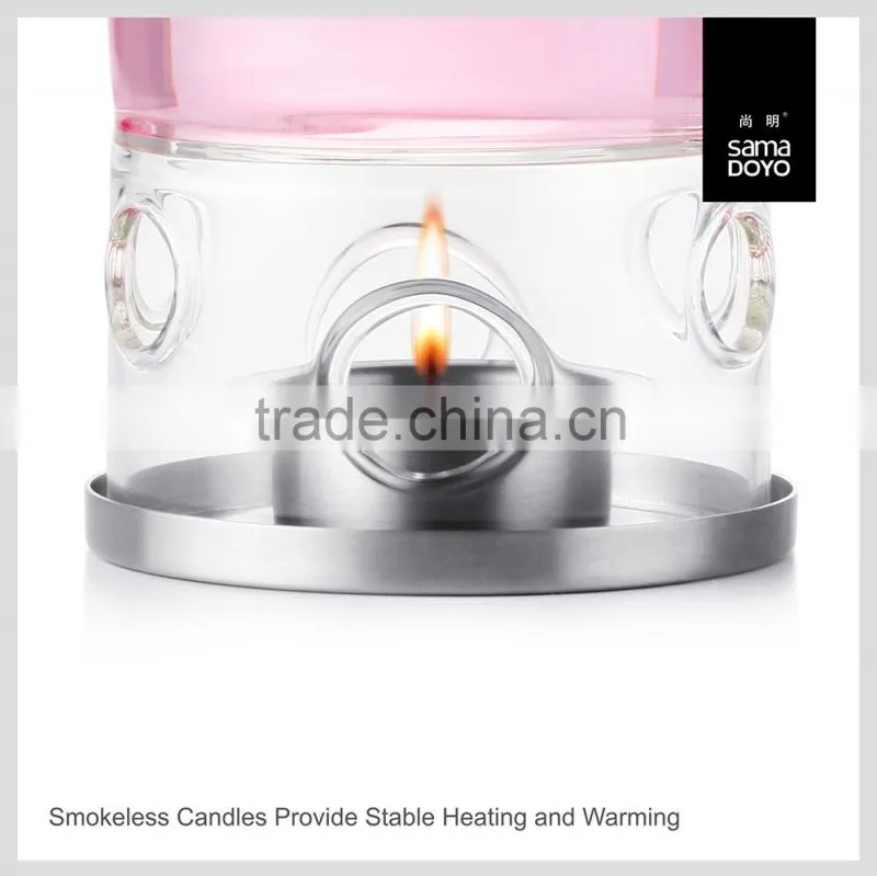 2015 New Arrival! Handblown Glass Teapot, Transparent Glass Teapot, Teapot With Warmer