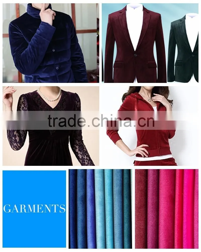 Modern Polyester Tricot Velvet Dining Chair Fleece Fabric For Restaurant And Upholstery