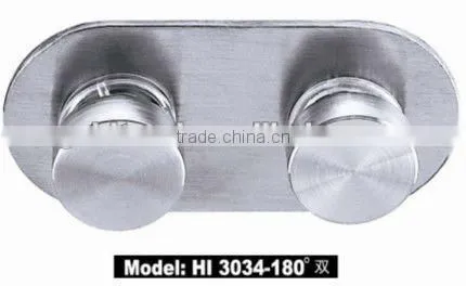 180 angle fixed stainless steel glass clamp