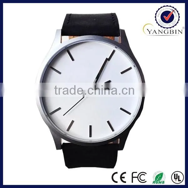 Genuine leather blank style cheap custom logo watches
