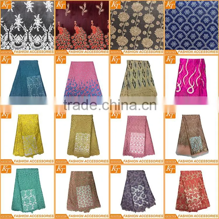 2015 high quality crochet bridal lace fabric wholesale