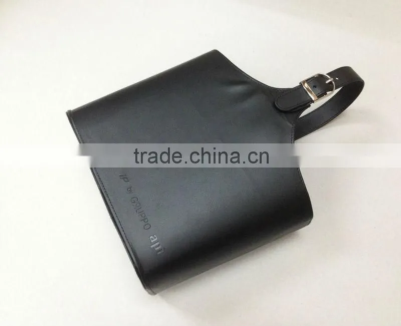 2015 Black Faux Leather Wine Carrier,Wine Basket