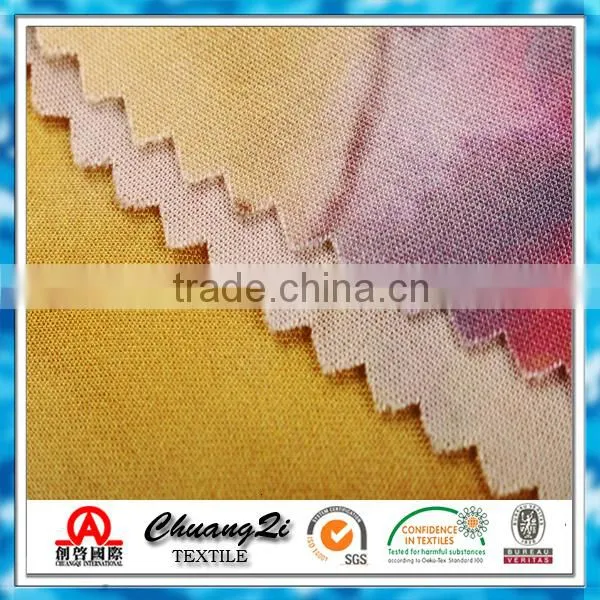 100 % printed viscose rayon challis grey fabric wholesaler 68*68