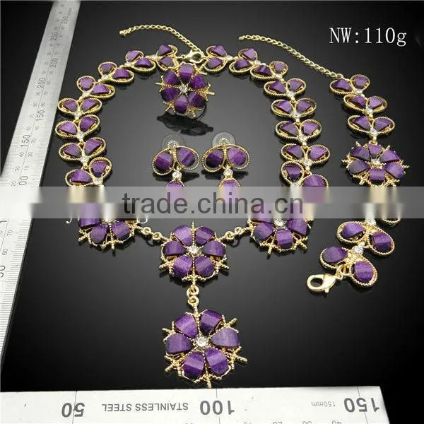 gold 18k jewelry set,elegant costume jewelry set,young fashion jewelry