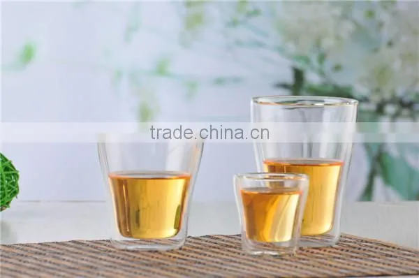 2016 Wholesale Promotion Cheap Borosilicate Visual effected Double Wall Glass Coffee Cup