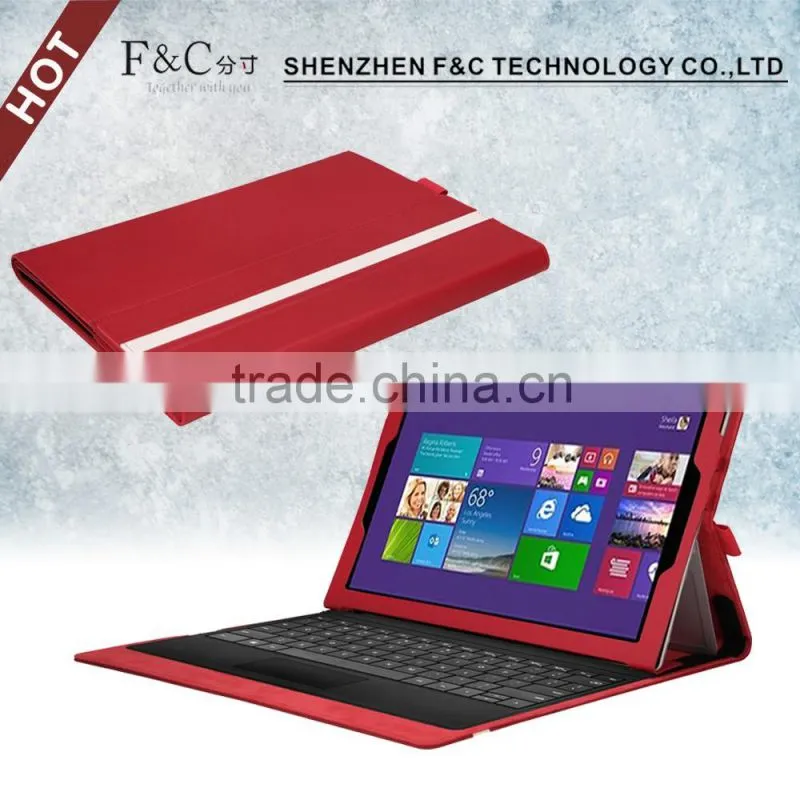 2016 hot selling fashion pu folio leather cover case for microsoft surface pro 4 case