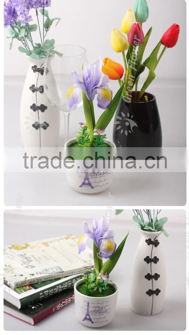 2016 Wholesale Multicolor Latex Artificial PU Flowers Lreland bonsai Real Touch Bouquet Wedding Bridal Decor Display Flower