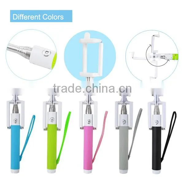 2015 smart camera phone foldable selfie stick monopod