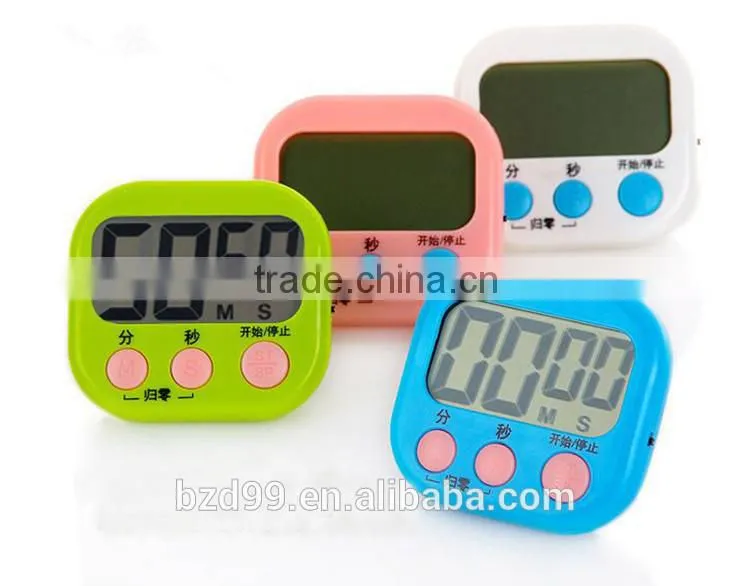 Smart Large LCD Display Mini Electronic Countdown Timer Switch Count Up and Count Down Timer with Switch/Pothook/Holder/Magnet