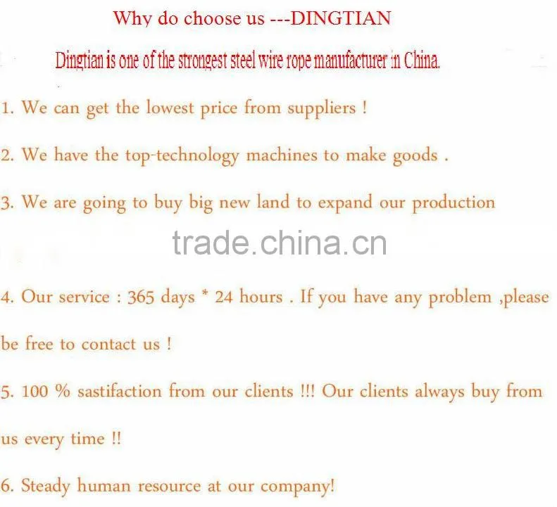 zinc coated 7*19 steel wire rope, steel wire rope with 6*19+IWS
