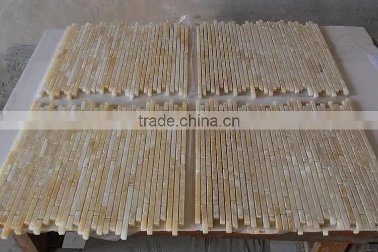 Triple inspection system guarantees good quality honey onyx china mosaic tiles