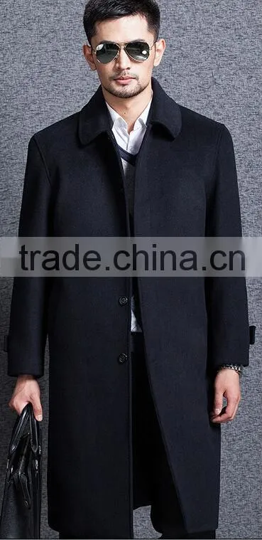 The new high end fashion tide male long cashmere coat