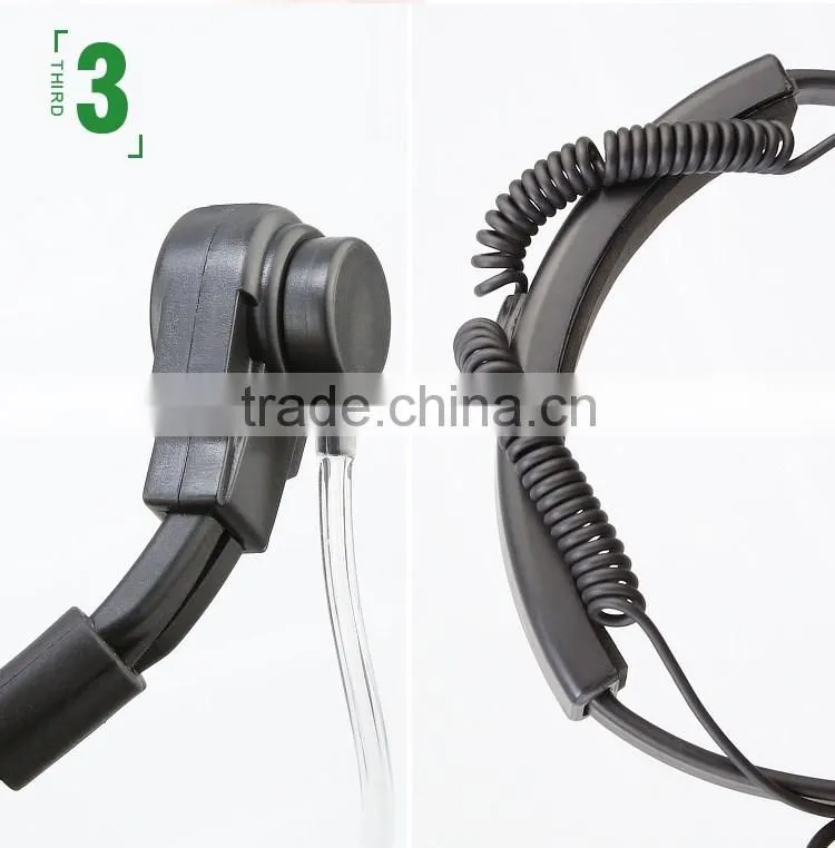 Replaceable Two Way Radio Earphone Clear Voice Throat Control Earpiece