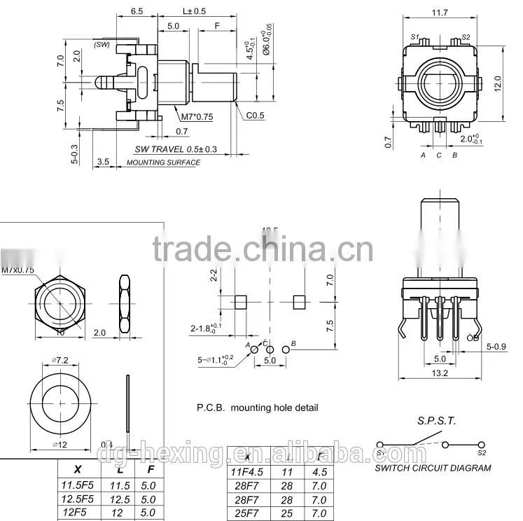 car amplifier rotary encoder switch