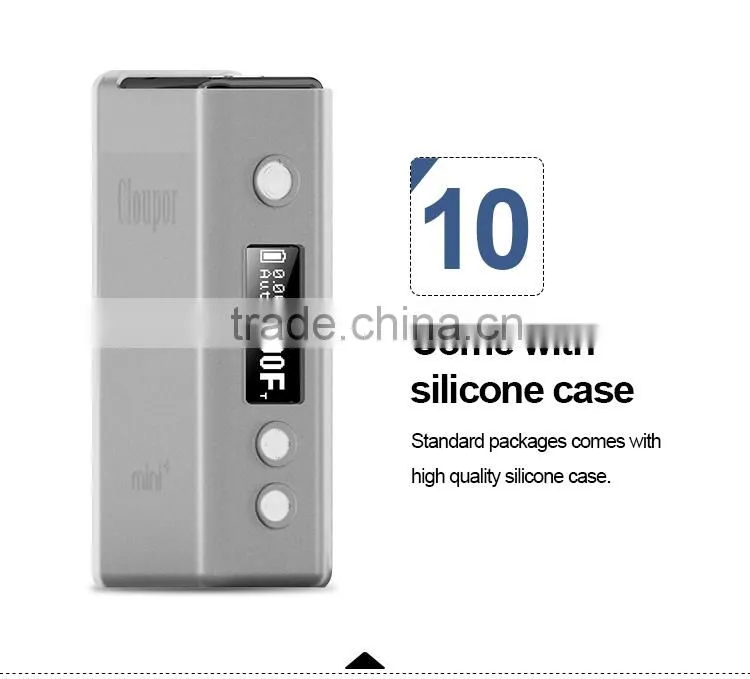 Cloupor mini Plus ,50W with Temp control support Ti and Ni200 in 5 colors!!! temp control box mod temp control