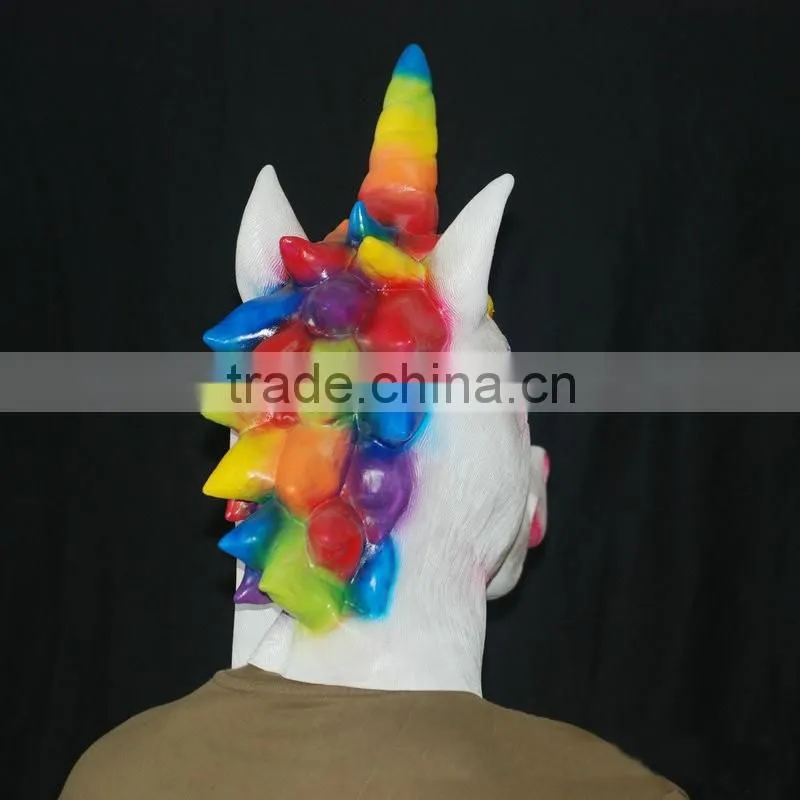 New design Fancy Full Head Animal Horse Latex mask Halloween Party Mask