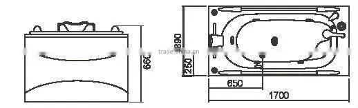 massage bathtub(massage tub,hot tub)WS-081