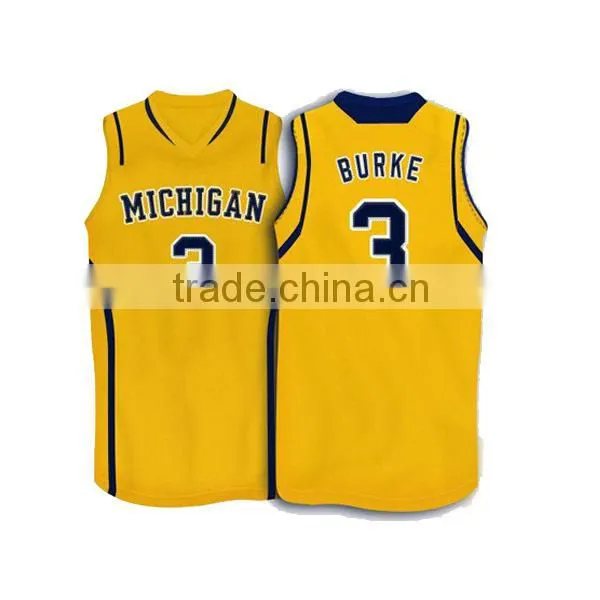 2015 cheap basketball jersey uniform yellow color
