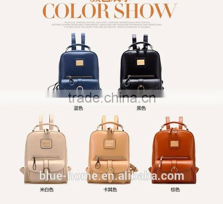 New beautiful girl brown backpack Fashion school bag