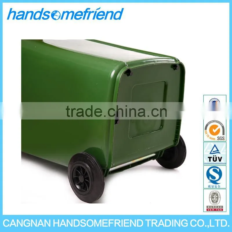 240 liters large plastic waste bins with wheels,Public plastic garbage bin,Garden rubbish bin