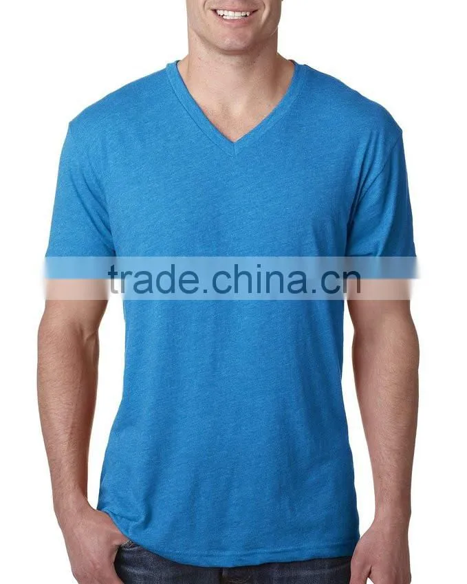 GuangZhou Manufacturer men v neck cheap fashion plain custom t shirts 1 euro wholesale