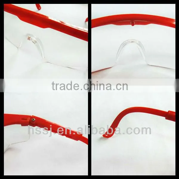 trendy safety glasses PC lens & adjustable safety glasses PA feet industrial safety glasses