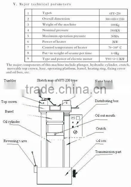 6YZ-230 hydraulic press oil machine