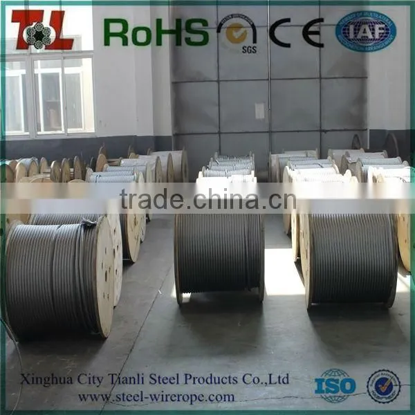 factory stainless steel wire rope for crane/crane steel wire rope