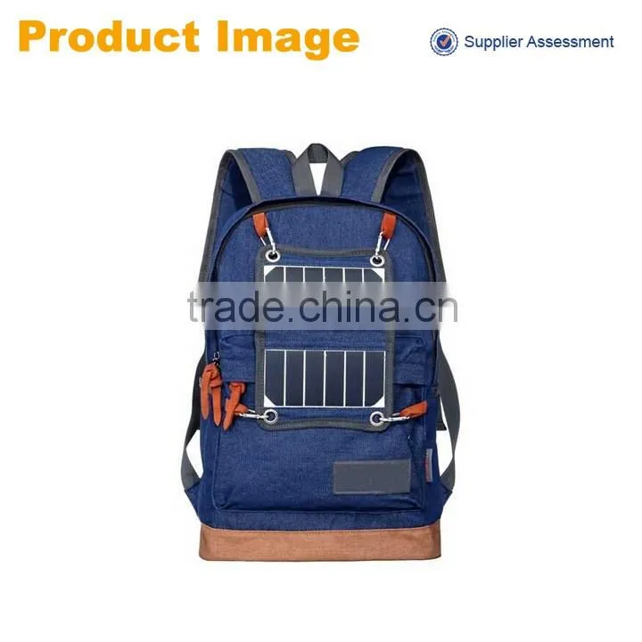 alibaba China new product stylish lightweight solar panel backpack with LED Light