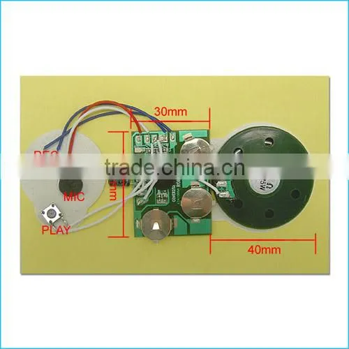 Customized USB Mp3 Module/Recordable Sound Module For Holiday Greeting Card