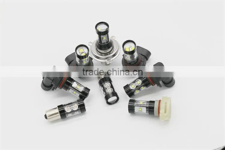 12-24V 50W White Yellow Blue Red Green 9005 9006 H7 H8 H9 H10 H11 auto turn reverse signal brake light